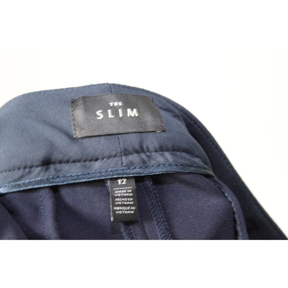 White House Black Market Essential The Slim Pants Navy Blue Women's 12 H13943 - Picture 8 of 12